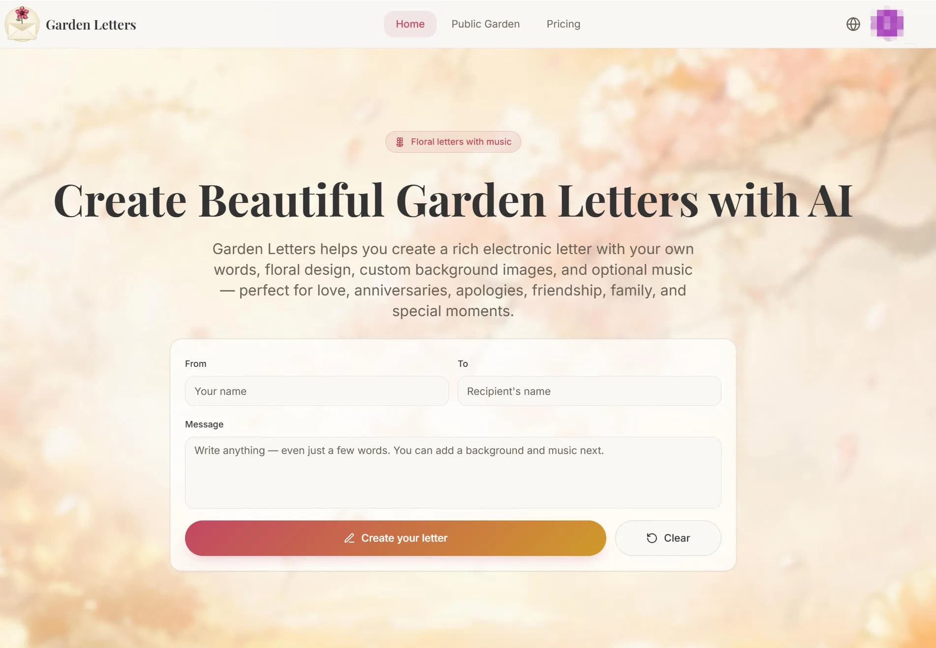 Garden Letters illustration 1 of 1