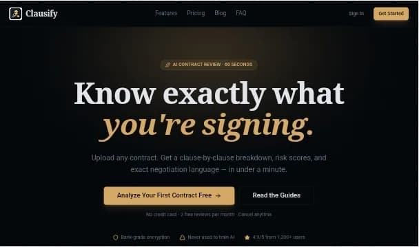 Clausify — Scan Any Contract With AI in 60 Seconds illustration 1 of 1