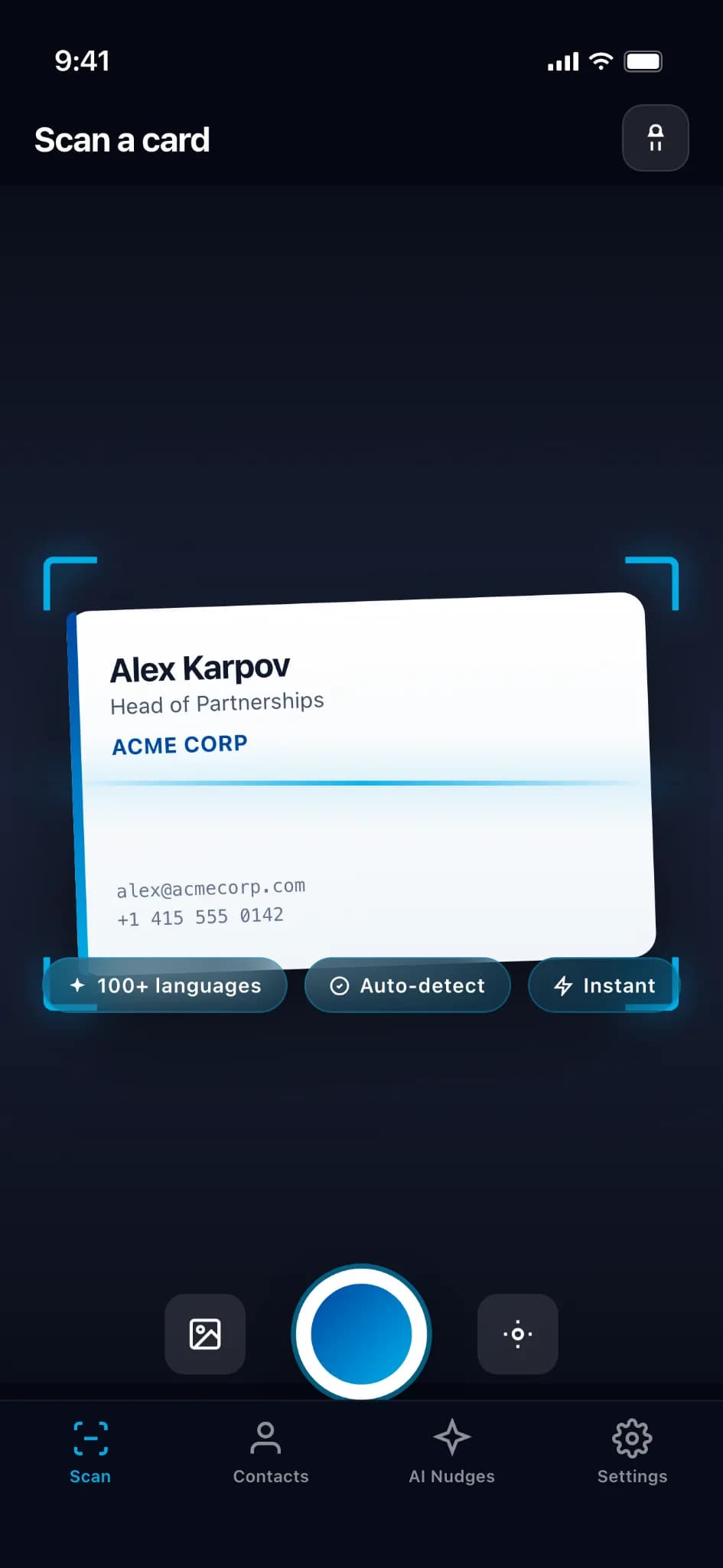 Business Card Scanner App — Scan Cards to Phone in Seconds | NexaLink | NexaLink illustration 1 of 7