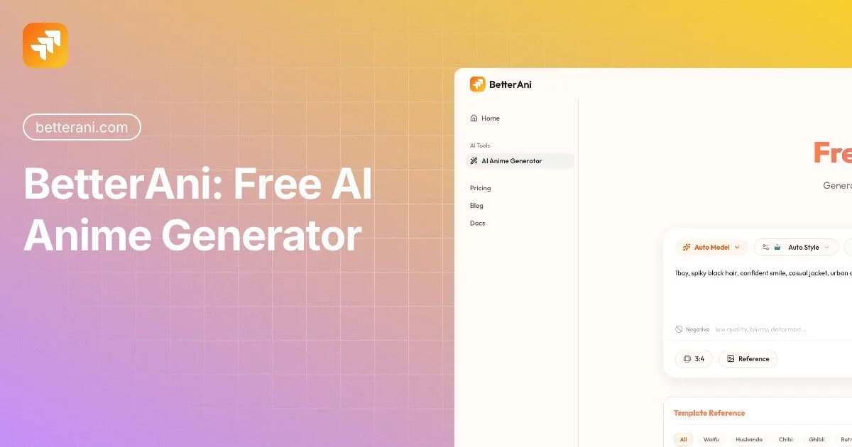 BetterAni: Free AI Anime Generator - Character Design & OC Maker illustration 1 of 1