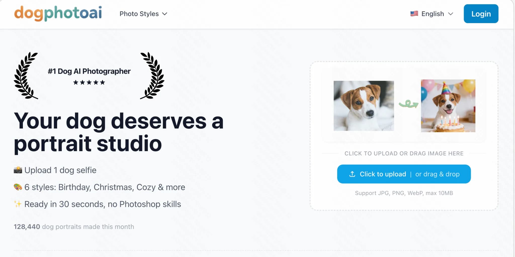 AI Dog Photo Studio – Create Stunning Holiday & Custom Pet Images illustration 1 of 3
