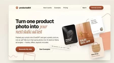 AI Product Ad Generator | One Photo to a Static Ad Test illustration 1 of 1