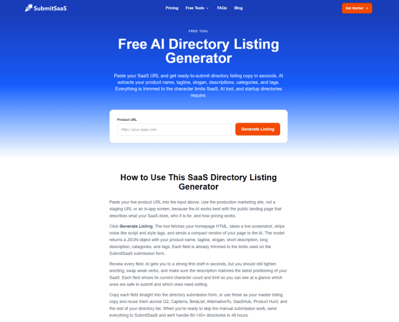 Free AI Directory Listing Generator illustration 1 of 2